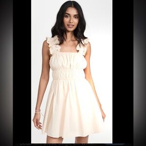English Factory Ruffled Detail Mini Dress